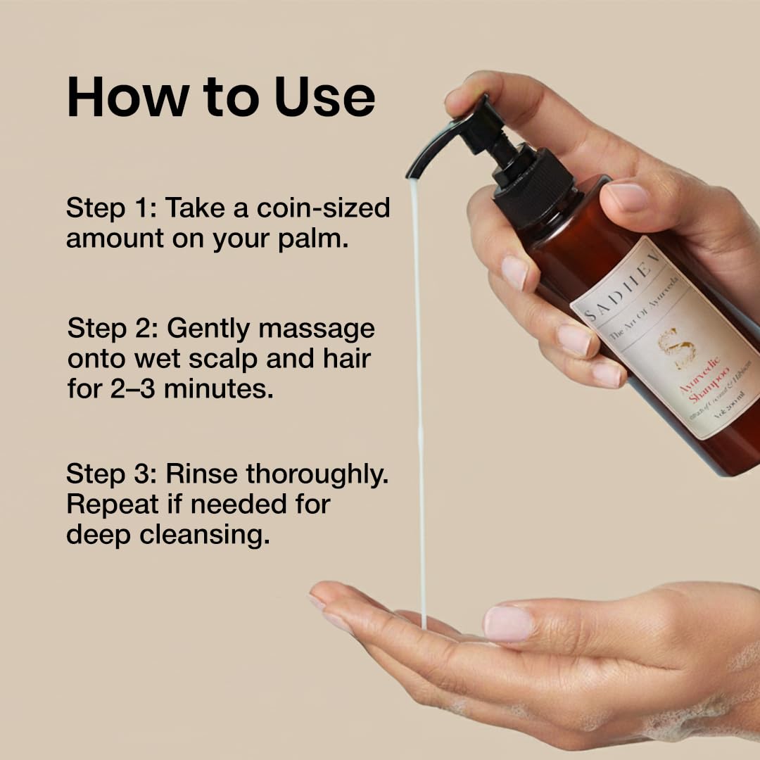 Organic Natural Hair Shampoo with Coconut and Hibiscus for Hair Fall Control