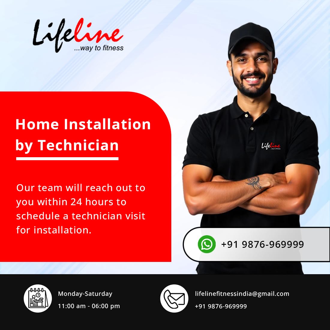 Life Line HG 300 3-Station Home Gym – 72kg Stack + Free Installation