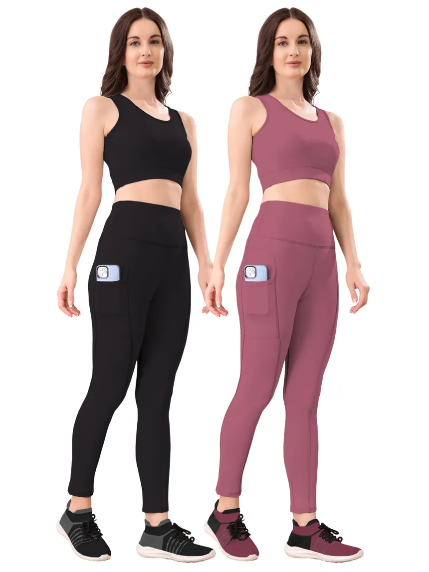 Premium Gym Wear Set for Women In 2026 – High-Support Sports Bra & Compression Leggings Co-Ord