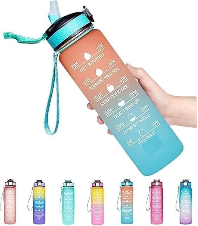 Water Bottle with Time Marker (900ml) – Smart Hydration Tracker for Daily Fitness & Work in 2026